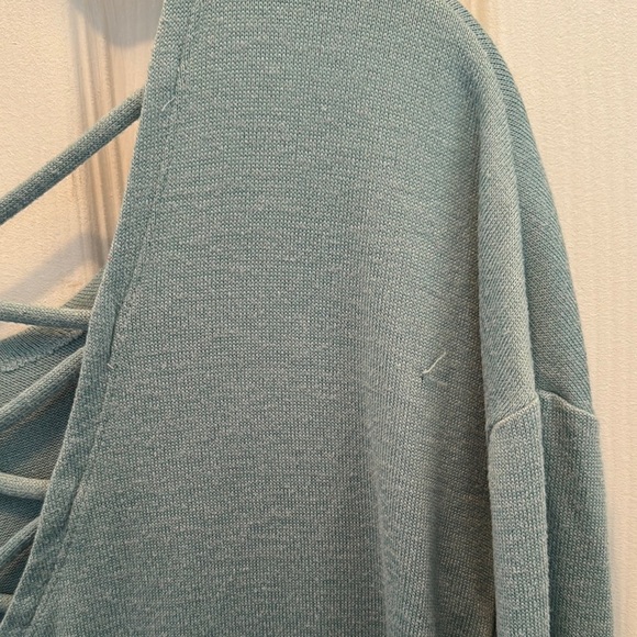 Flirtitude Women's Aqua Crew Neck Sweater - Picture 6 of 7